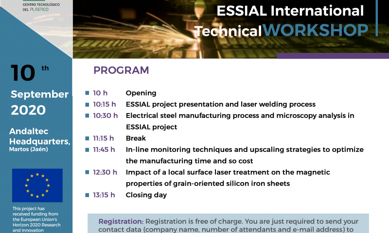 Programme - ESSIAL Technical Workshop - Andaltec